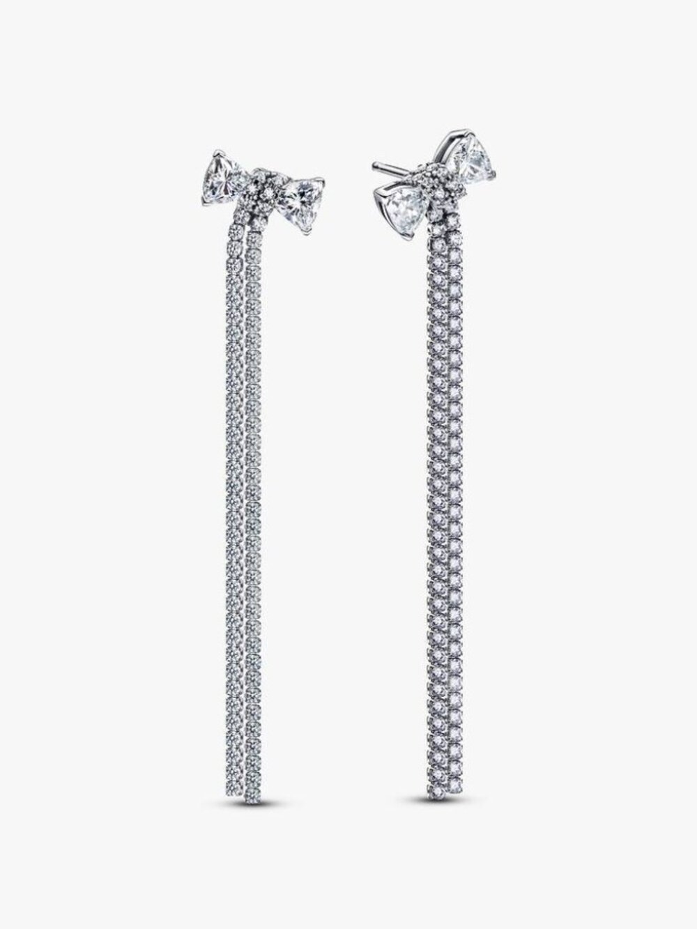 Pavé Bow Drop Earrings